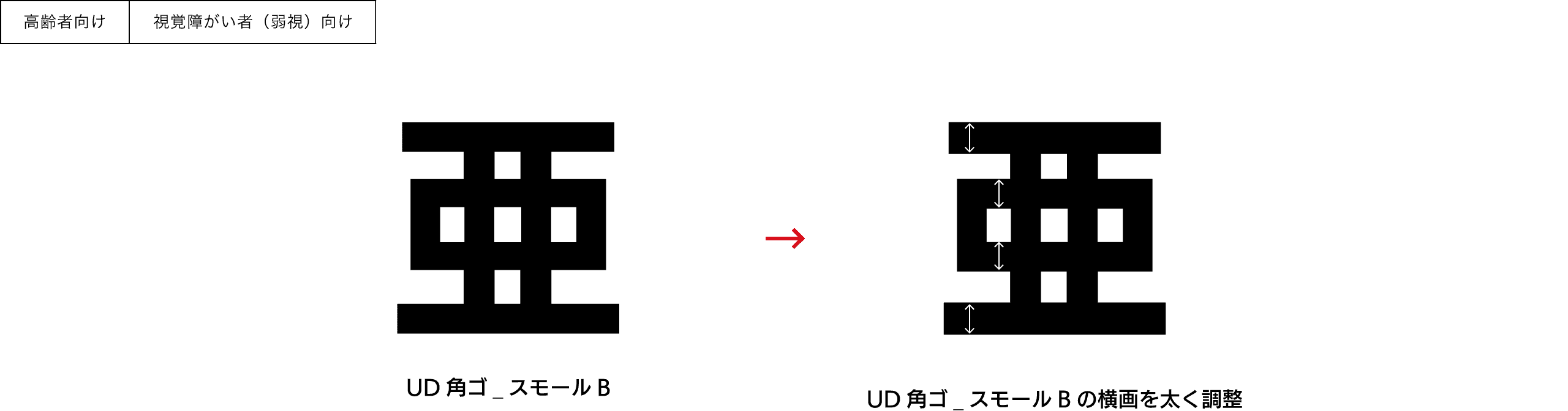 視覚障がい者（弱視）向けのサンプル